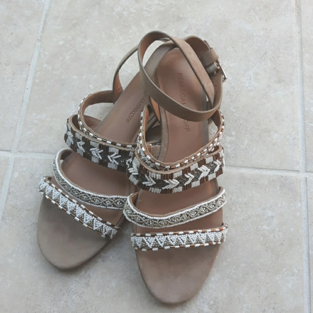 Rebecca Minkoff Leather Suade Sandals